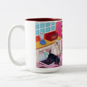 Tasse 2 Couleurs Peinture de partie de cuisine de Labrador (Gauche)