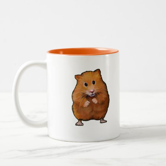 Tasse 2 Couleurs Peinture de petit hamster mignon : Art (Gauche)