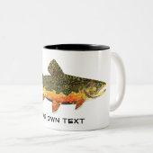 Tasse 2 Couleurs Peinture de poisson à l'omble de fontaine (Devant droit)