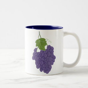 Tasse 2 Couleurs Peinture de tapis de raisins violets par CherylsAr
