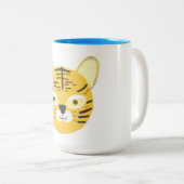 Tasse 2 Couleurs peinture de tigre (Devant droit)