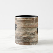 Tasse 2 Couleurs Peinture en bois d'orignal style rustique (Centre)