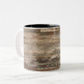 Tasse 2 Couleurs Peinture en bois style rustique (Devant gauche)