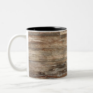 Tasse 2 Couleurs Peinture en bois style rustique