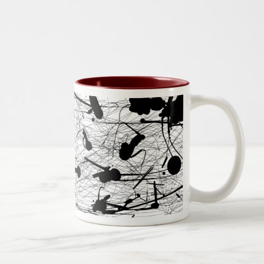 Tasse 2 Couleurs Peinture noire originale d'éclaboussure (Droit)