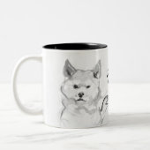 Tasse 2 Couleurs Peinture originale Chien chinois Année Zodiac Anni (Gauche)