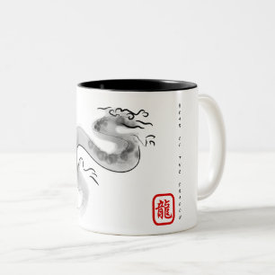 Tasse 2 Couleurs Peinture originale Dragon chinois Année Anniversai