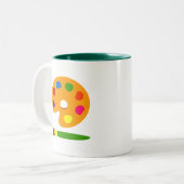 Tasse 2 Couleurs Peinture Palette (Devant gauche)