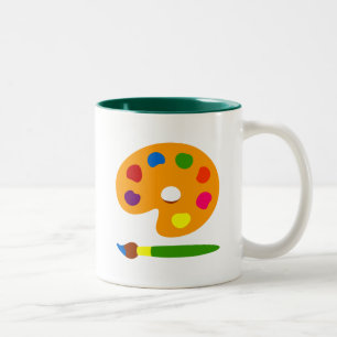 Tasse 2 Couleurs Peinture Palette