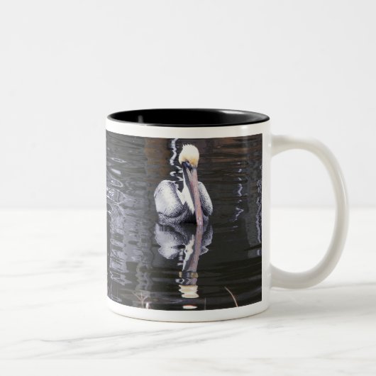 Tasse 2 Couleurs Pélican se reflétant (Droit)
