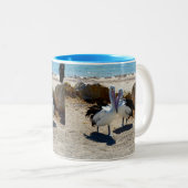 Tasse 2 Couleurs Pélicans Amoureux, (Devant droit)