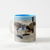 Tasse 2 Couleurs Pélicans Amoureux, (Devant gauche)