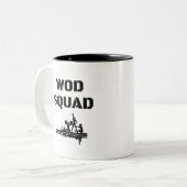 Tasse 2 Couleurs PELOTON de WOD - unique Crossfit-Inspiré (Devant gauche)