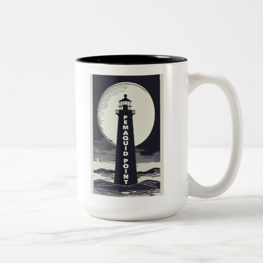 Tasse 2 Couleurs Pemaquid Point Light Lune (Droit)