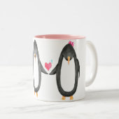 Tasse 2 Couleurs Pengin Luv (Devant droit)