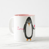 Tasse 2 Couleurs Pengin Luv (Devant gauche)
