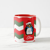 Tasse 2 Couleurs Penguin de Christmas (Devant droit)
