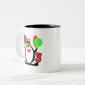 Tasse 2 Couleurs Penguin I'm 3 Anniversaire Tshirts et cadeaux (Devant gauche)