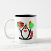Tasse 2 Couleurs Penguin I'm 3 Anniversaire Tshirts et cadeaux (Gauche)