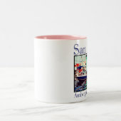 Tasse 2 Couleurs Péniche latérale de lagune (Centre)