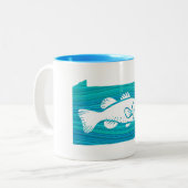 Tasse 2 Couleurs Pennsylvanie Wave Fishing (Devant gauche)