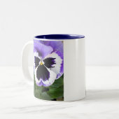 Tasse 2 Couleurs Pensée bleue, blanche et pourpre (Devant gauche)