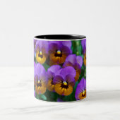 Tasse 2 Couleurs Pensées violettes et dorées (Centre)