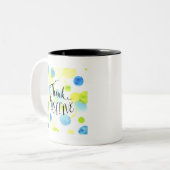 Tasse 2 Couleurs Penser positif (Devant gauche)