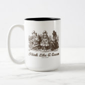 Tasse 2 Couleurs Pensez Comme Une Reine Alice Blanche Reine Rouge (Gauche)