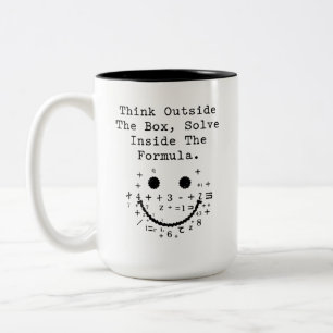 Tasse 2 Couleurs Pensez en dehors de la boîte, résolvez à l'intérie