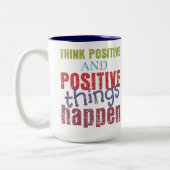 Tasse 2 Couleurs Pensez le positif (Gauche)