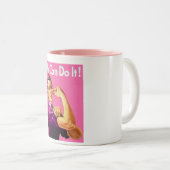 Tasse 2 Couleurs Pensez le rose (Devant droit)
