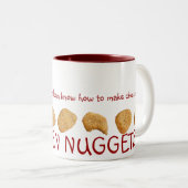 Tasse 2 Couleurs "Pépites de poulet" (Devant droit)