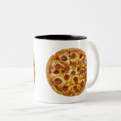 Tasse 2 Couleurs Pepperoni Pizza (Devant droit)
