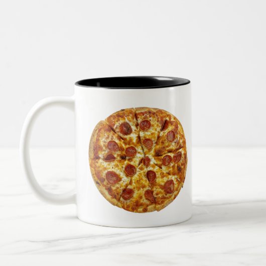 Tasse 2 Couleurs Pepperoni Pizza (Gauche)