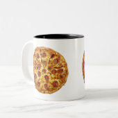 Tasse 2 Couleurs Pepperoni Pizza (Devant gauche)