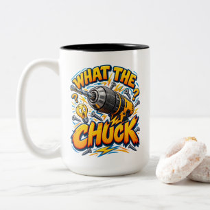 Tasse 2 Couleurs Perceuse Pun Quel humour d'atelier de bricoleur Ch