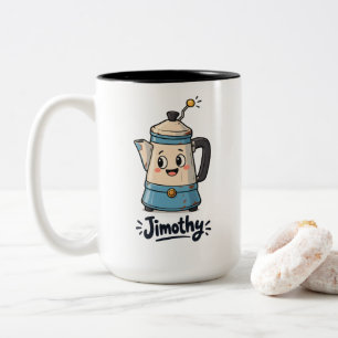 Tasse 2 Couleurs Percolateur Court Bizarre Jimothy Ambiance Enjouée