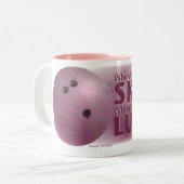 Tasse 2 Couleurs Perdre la compétence gagner la chance Bowling rose (Devant gauche)