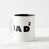 Tasse 2 Couleurs père de deux (Devant gauche)