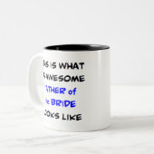 Tasse 2 Couleurs père de la mariée, génial (Devant gauche)