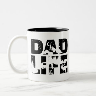 Tasse 2 Couleurs Père Life Summer Camp Hiking Forest Camping Father
