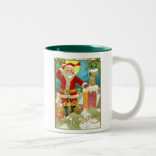 Tasse 2 Couleurs Père Noël à la cheminée