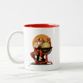 Tasse 2 Couleurs Père Noël au monde (Gauche)