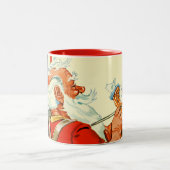 Tasse 2 Couleurs Père Noël au travail (Centre)