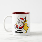 Tasse 2 Couleurs Père Noël avec le cerf (Gauche)