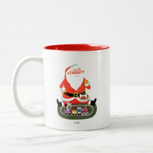 Tasse 2 Couleurs Père Noël avec train (Gauche)