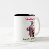 Tasse 2 Couleurs Père Noël Belly rit (Devant droit)