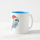 Tasse 2 Couleurs Père Noël Budgie Blue (Devant droit)