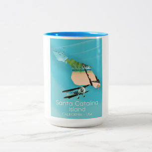 Tasse 2 Couleurs Père Noël Catalina Island Californie États-Unis
